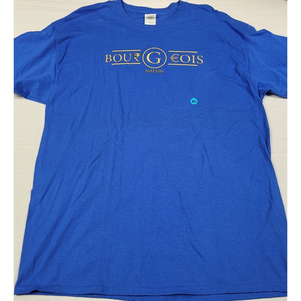 Gildan "BOURGEOIS MMXXIII" Blue Short Sleeve T-shirt Men's XL New W/out Tags